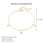 S925 Sterling Silver Bracelet with Zirconia