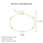 S925 Sterling Silver Bracelet Set with Zirconia