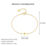 S925 Sterling Silver Bracelet Set with Zirconia