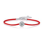 S925 Silver Moissanite Red Cord Bracelet