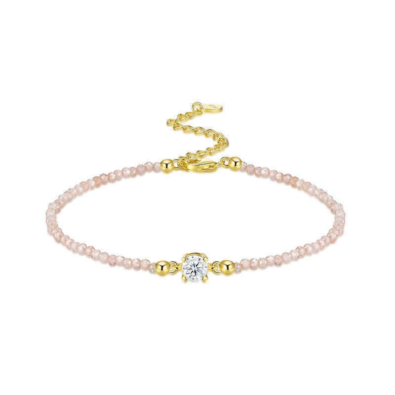 S925 Silver Gold-Plated Moissanite Bracelet
