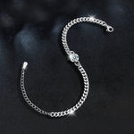 S925 Sterling Silver Moissanite Bubble Bracelet
