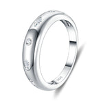 S925 Sterling Silver Moissanite Open-Band Couple's Rings