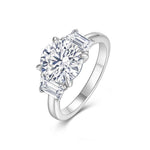 925 Sterling Silver Statement Moissanite Ring