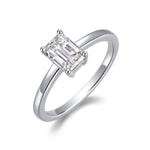 S925 Silver Ring with Fancy-Cut Moissanite