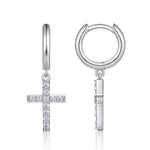 S925 Silver Moissanite Cross Earrings