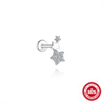 S925 Sterling Silver Moissanite Ear Stud(Single unit)