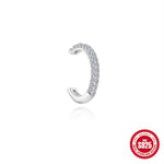 S925 Sterling Silver Micro-Pave Moissanite Non-Pierced Ear Cuff(Single unit)