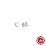 S925 Sterling Silver Moissanite Threaded Cartilage Stud(Single unit)