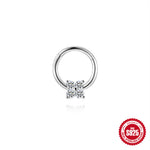 S925 Sterling Silver Moissanite Cartilage Stud Earring with Threaded Post(Single unit)