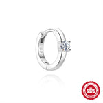S925 Sterling Silver Moissanite Smooth-Finish Earrings(Single unit)
