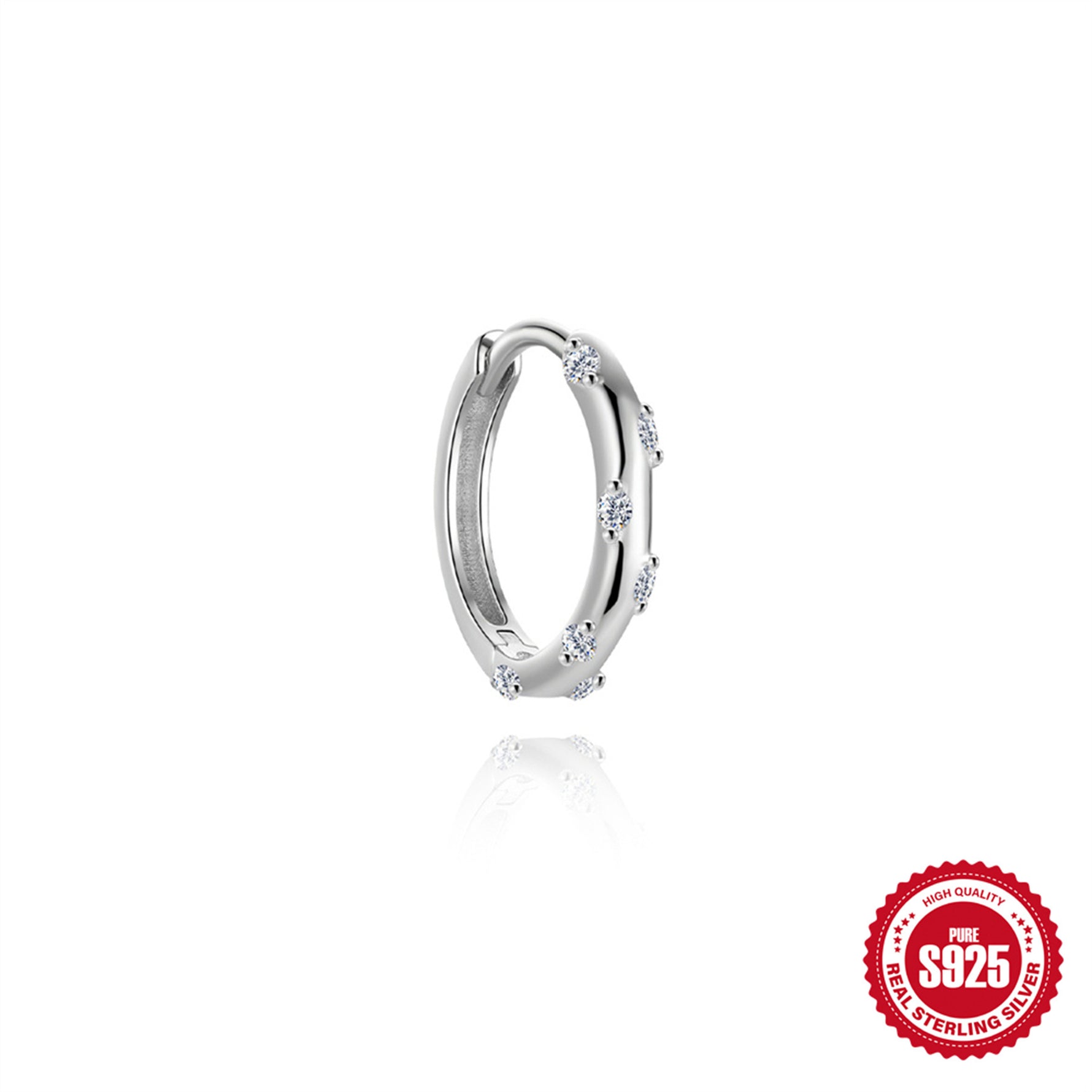 S925 Sterling Silver Moissanite Earrings