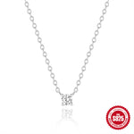 S925 Sterling Silver Solitaire Moissanite Necklace