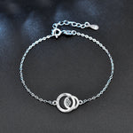 925 Sterling Silver Moissanite Interlocking Bracelet