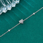 S925 Sterling Silver Moissanite Heart Bracelet