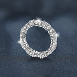 S925 Sterling Silver Marquise Four Leaf Clover Moissanite Ring