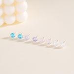 S925 Sterling Silver Bird's Nest Stud Earrings with Faceted Zirconia