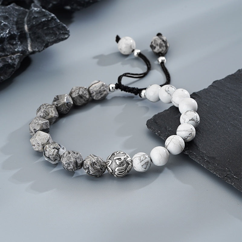 999 Pure Silver Mantra Beads Bracelet, Premium Stylish Men’s Wristband