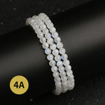 Natural Moonstone Three-Wrap Bracelet