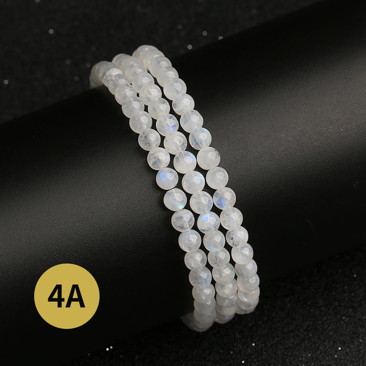Natural Moonstone Three-Wrap Bracelet