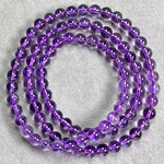 Natural Brazilian Amethyst Three-Wrap Bracelet