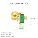 S925 Sterling Silver Zircon Stud Earrings(Single unit)
