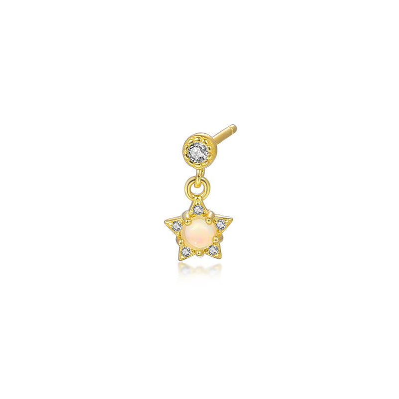 S925 Sterling Silver Earrings Set with Zirconia(A pair)