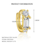 S925 Sterling Silver Earrings with High-Sparkle Zirconia(Single unit)