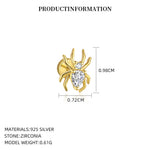 S925 Sterling Silver Cubic Zirconia Stud Earring Set(Single unit)