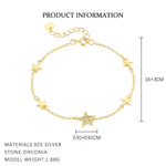 S925 Sterling Silver Bracelet Set with Zirconia