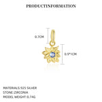 S925 Sterling Silver Pendant Set with Multi-colored Cubic Zirconia