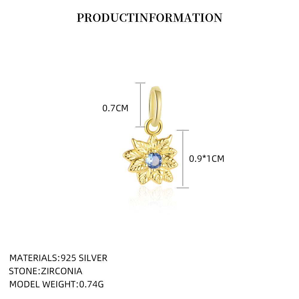 S925 Sterling Silver Pendant Set with Multi-colored Cubic Zirconia