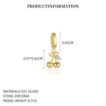 S925 Sterling Silver and Zircon Fruit Pendant