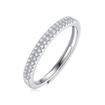 S925 Silver Stackable Moissanite Ring