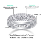 S925 Silver Moissanite Full-Eternity Ring