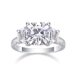 S925 Silver Moissanite "Guardian" Closed Ring
