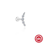 S925 Sterling Silver Square Star & Moon Moissanite Stud Earrings(Single unit)