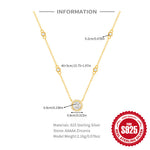 S925 Sterling Silver Necklace with Zircon Star Accents