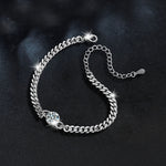 S925 Sterling Silver Moissanite Bubble Bracelet