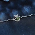 925 Sterling Silver Colored Moissanite Bracelet