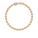Gold-tone 925 silver moissanite bracelet