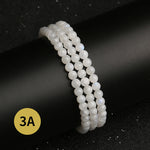 Natural Moonstone Three-Wrap Bracelet