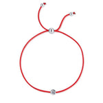 925 Sterling Silver Moissanite Red String Bracelet