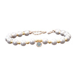 S925 Sterling Silver, Moissanite, and Pearl Bracelet