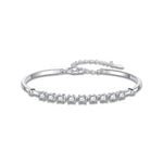 S925 Sterling Silver Moissanite Row Bracelet