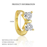 S925 Sterling Silver Earrings with High-Sparkle Zirconia(Single unit)