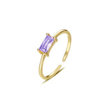 925 Sterling Silver Square Cubic Zirconia Ring