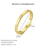 S925 Sterling Silver Ring Set with Zirconia