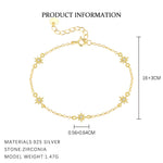 S925 Sterling Silver Bracelet Set with Zirconia