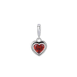 925 Sterling Silver Heart-Shaped Zirconia Pendant